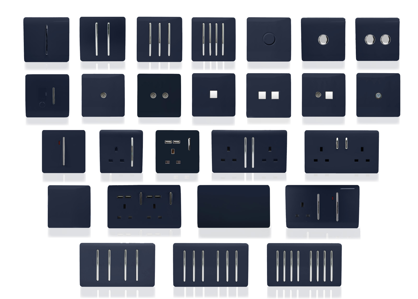 Navy Wiring Accessories Trendi Decorative Screwless Navy Wiring Accessories Trendi Decorative Screwless